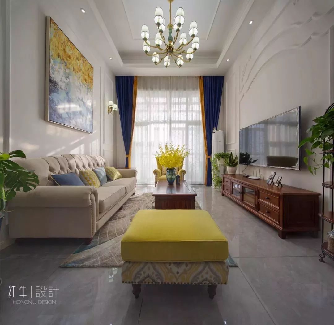 南京140平精装房拆了重装，改造出温馨简美风之家！09客厅改造后