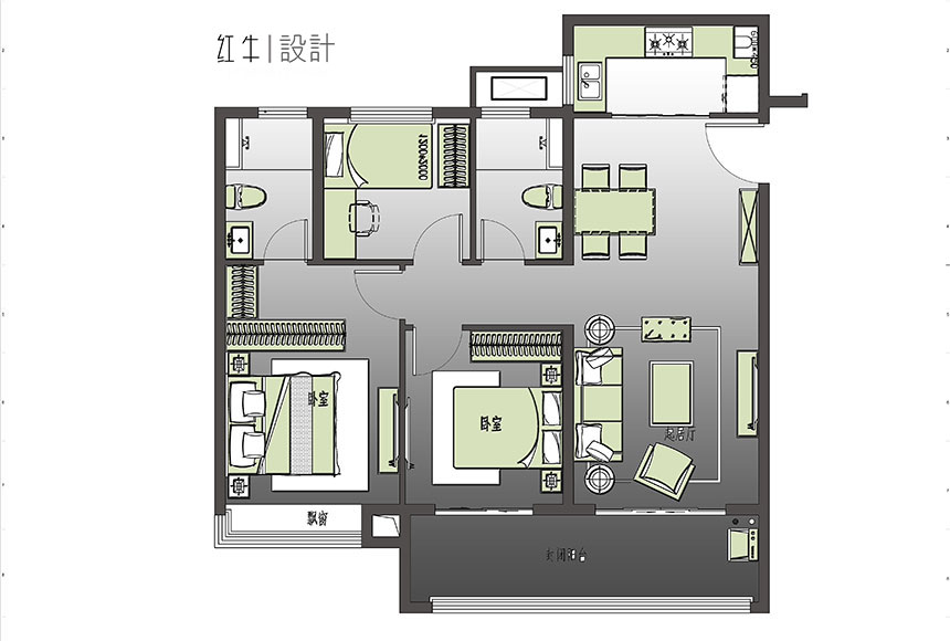 水印860x580_陶阳_南京市江宁区蓝光黑钻公馆108㎡现代风格装修_全包14万_108