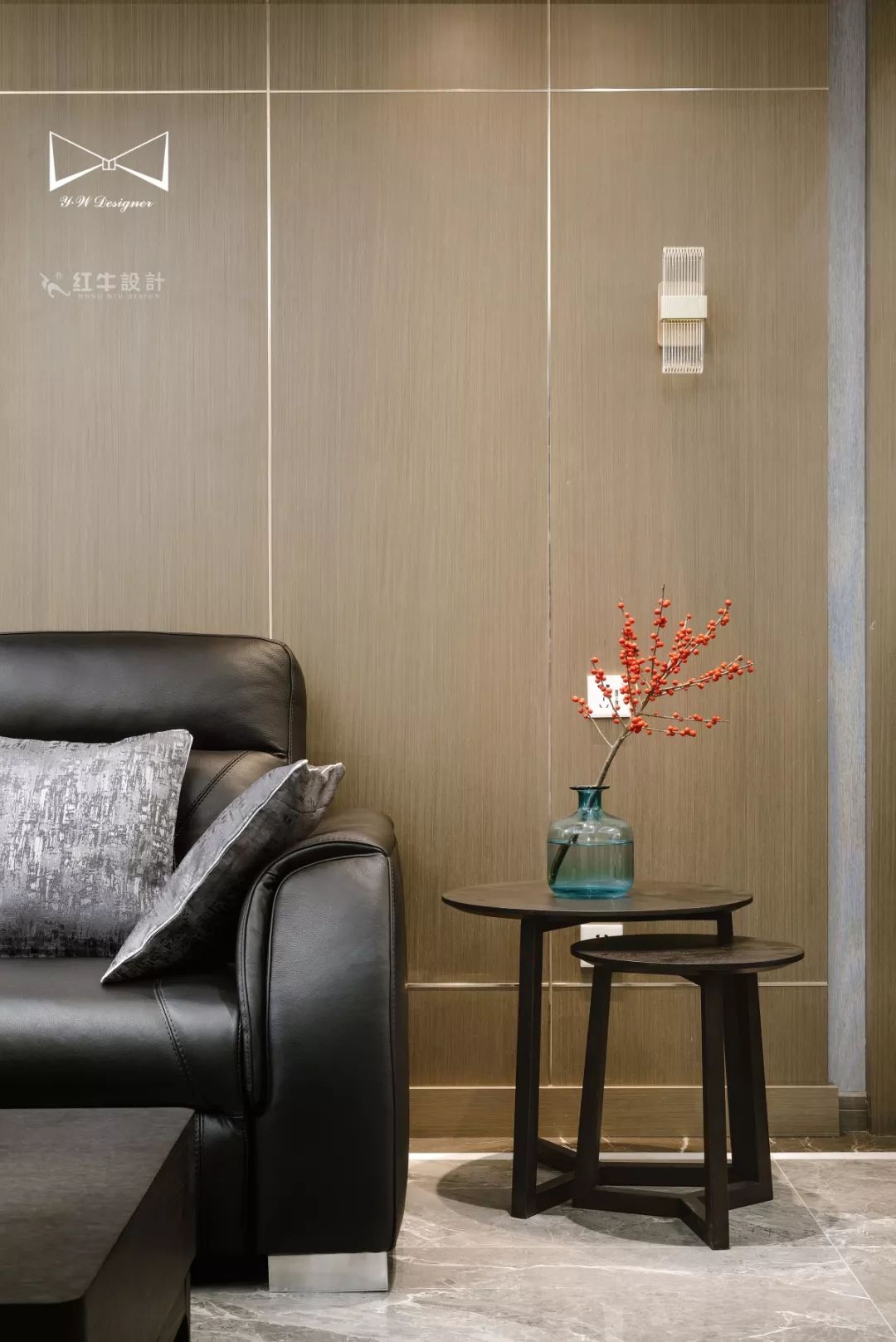 南京高科荣域133㎡轻奢风格--巧用木饰面，打造质感之家！05客厅设计
