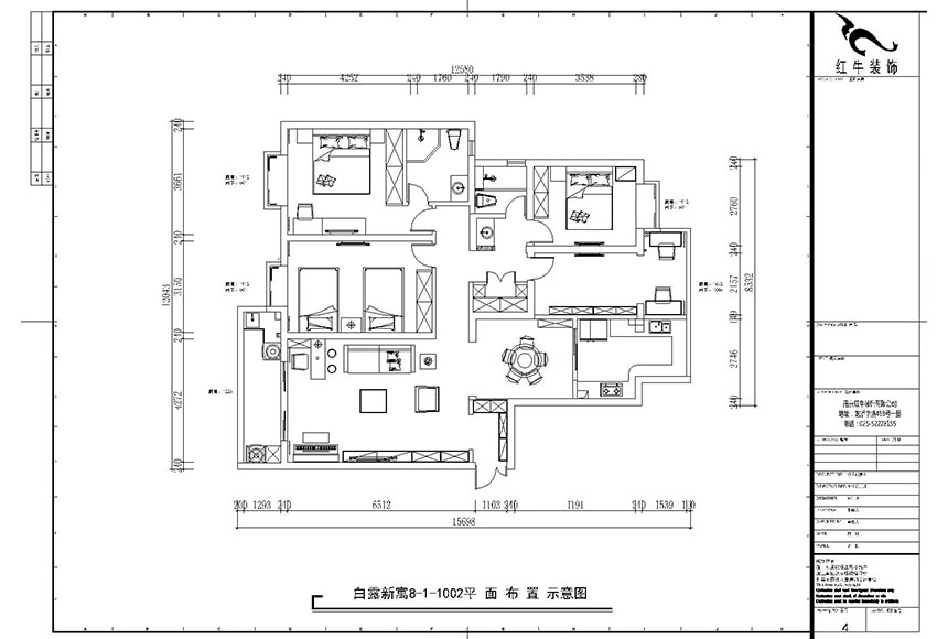 魏利利_白露新寓8-1-1002-160㎡-简美风格_平面布置图