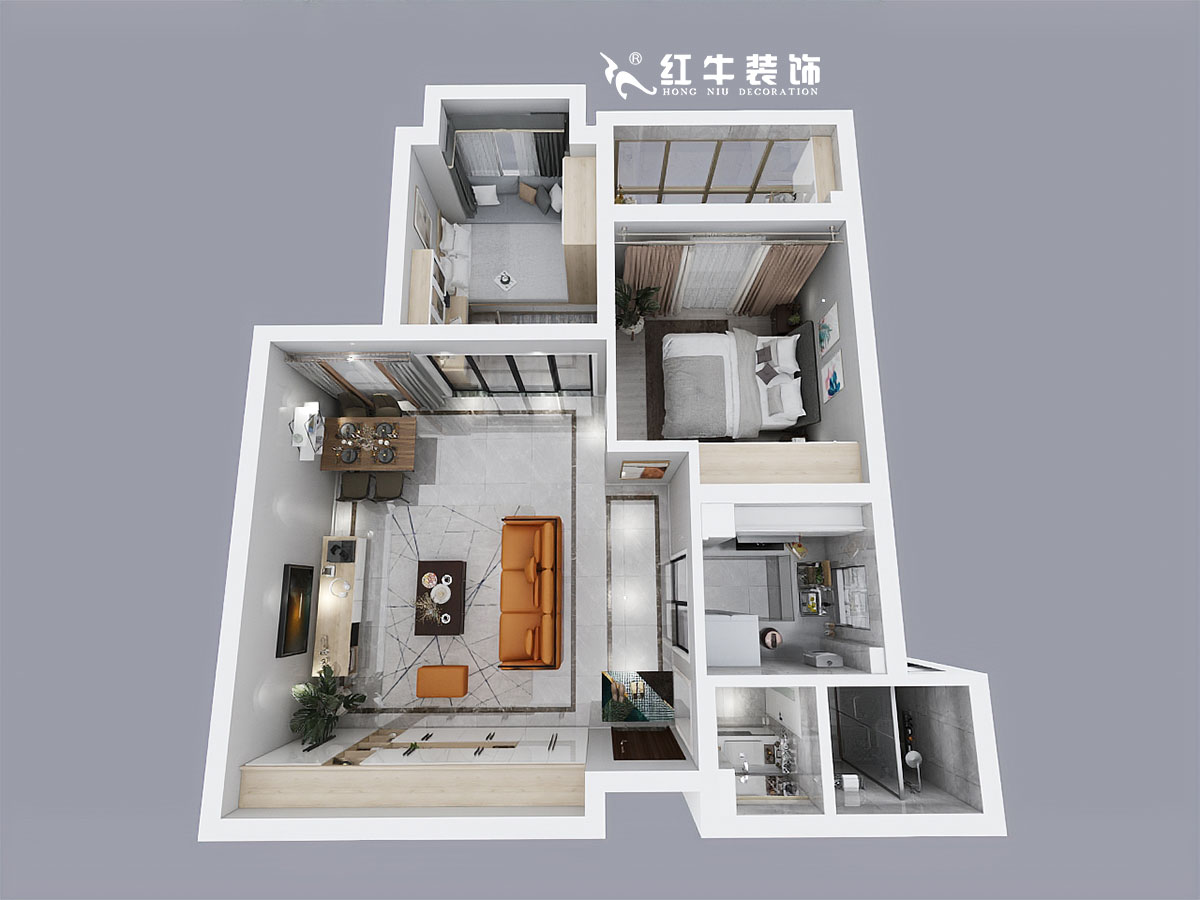熊皓宇_瑜憬湾花园10-802-85㎡-现代风格00鸟瞰图