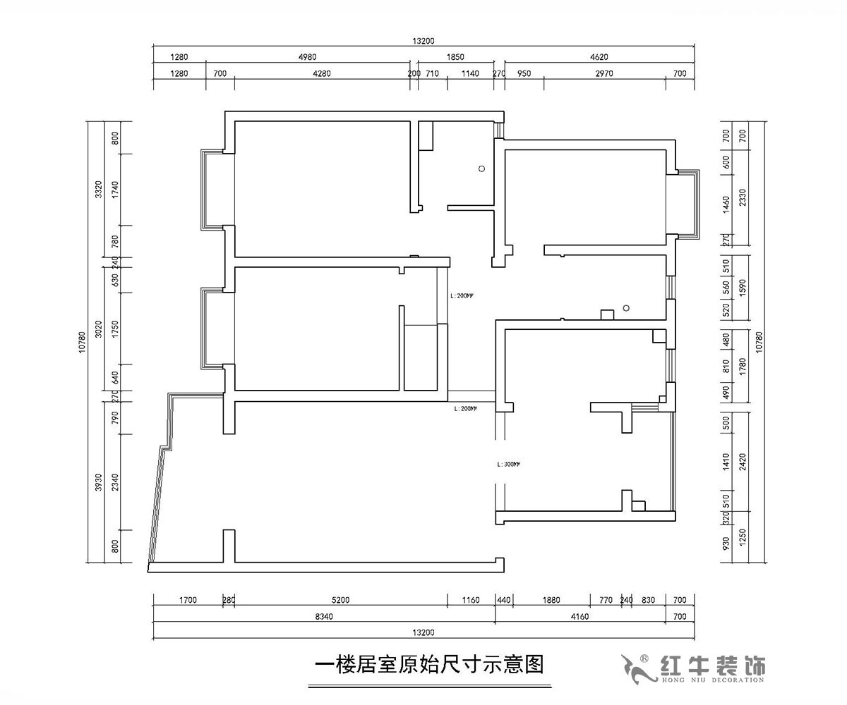 房亮_枫丹白露21-102-125㎡-现代简约风格_3室2厅2卫（老房装修）_定制家￥214554_全包22万00_01原始结构图