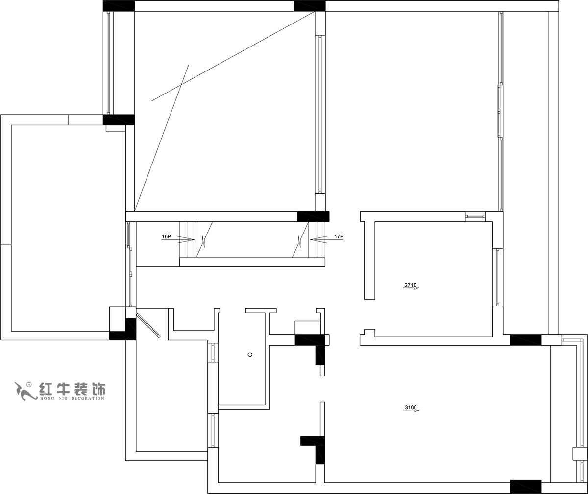 【实景案例】余玮_栖园-200㎡-轻奢风格_4室3厅3卫（新房装修）_全包35万00_03二楼作为休息区和工作区