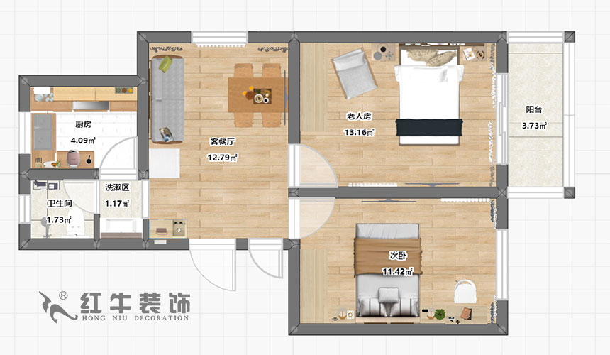 余玮_新庄53号11-201-93㎡-现代风格_2室2厅1卫（旧房改造）_定制家￥110061_全包11