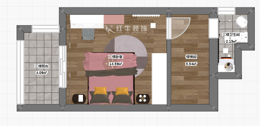 陶阳_金陵名人居1-8号-602-120㎡-现代简约风格_3室2厅2卫（二手房装修）_定制家￥129560_全包13万00_06彩平图二楼