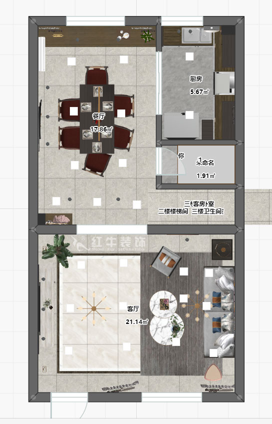 陆利民_香地美舍602-156㎡-新中式风格_5室2厅3卫（新房装修）_定制家￥208000_全包25万00_09一楼彩平图