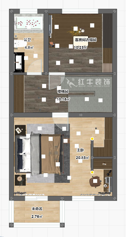 陆利民_香地美舍602-156㎡-新中式风格_5室2厅3卫（新房装修）_定制家￥208000_全包25万00_11三楼彩平图