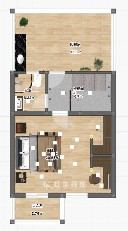 陆利民_香地美舍602-156㎡-新中式风格_5室2厅3卫（新房装修）_定制家￥208000_全包25万00_12四楼彩平图