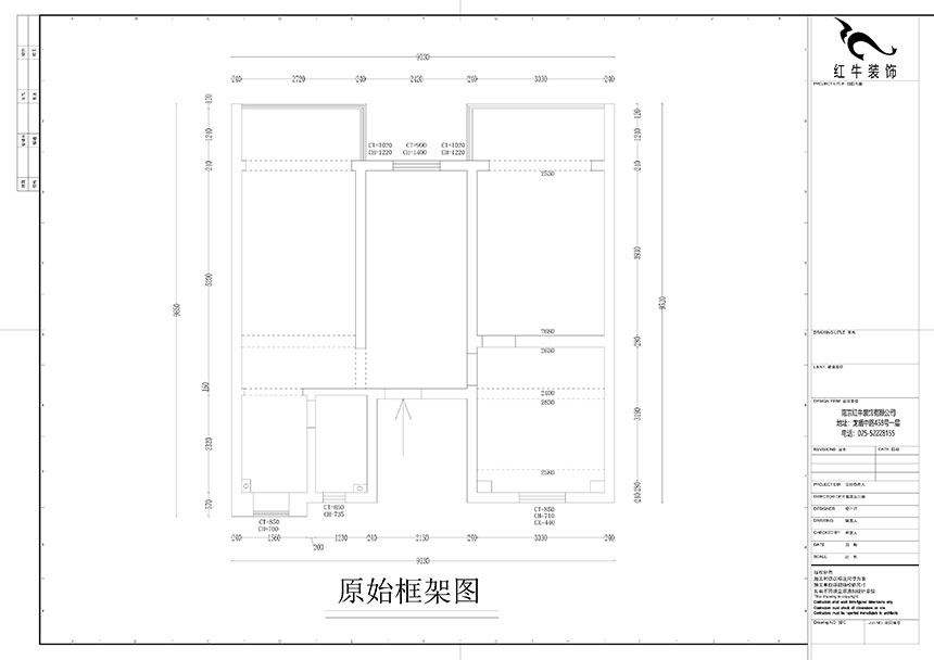 孟宪涛_良友里4-2-603-85㎡-现代风格_3室1厅1卫（二手房装修）_定制家￥89000_全包9万00_01良友里4-603原始框架图