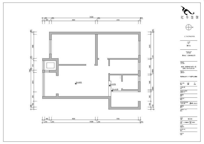 朱明琪_紫杨佳园24-3-910-87㎡-现代简约风格_2室2厅1卫（新房装修）_成品家￥120000_全包10万00_01原始结构图