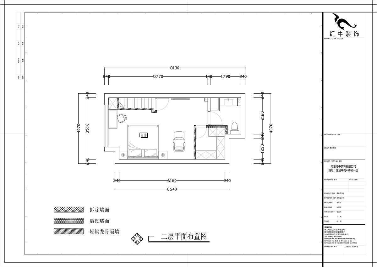 张智猿｜海赋尚城6-508-40㎡挑高-现代简约风格｜1室1厅1卫｜新房装修｜定制家￥100000｜全包11万｜00_03二层平面布置图