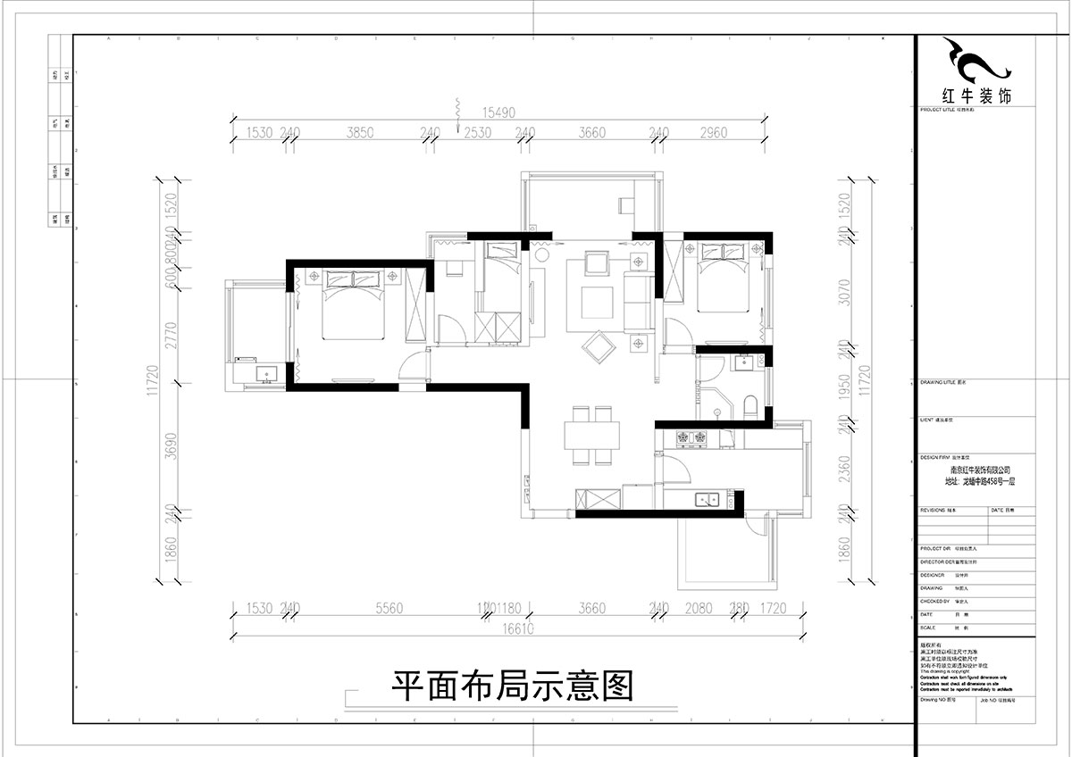 余玮｜万江共和2期28-1511-115㎡-北欧风格｜3室2厅1卫｜新房装修｜成品家￥144533｜全包14