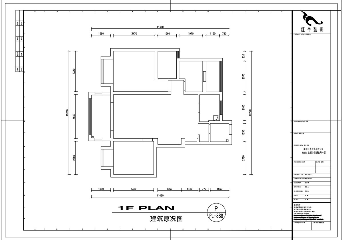 刘萍萍｜中南山锦花城10-1-802-97㎡-简约风格｜3室2厅2卫｜老房装修｜定制家￥132780｜全包14万｜00_01建筑原况图