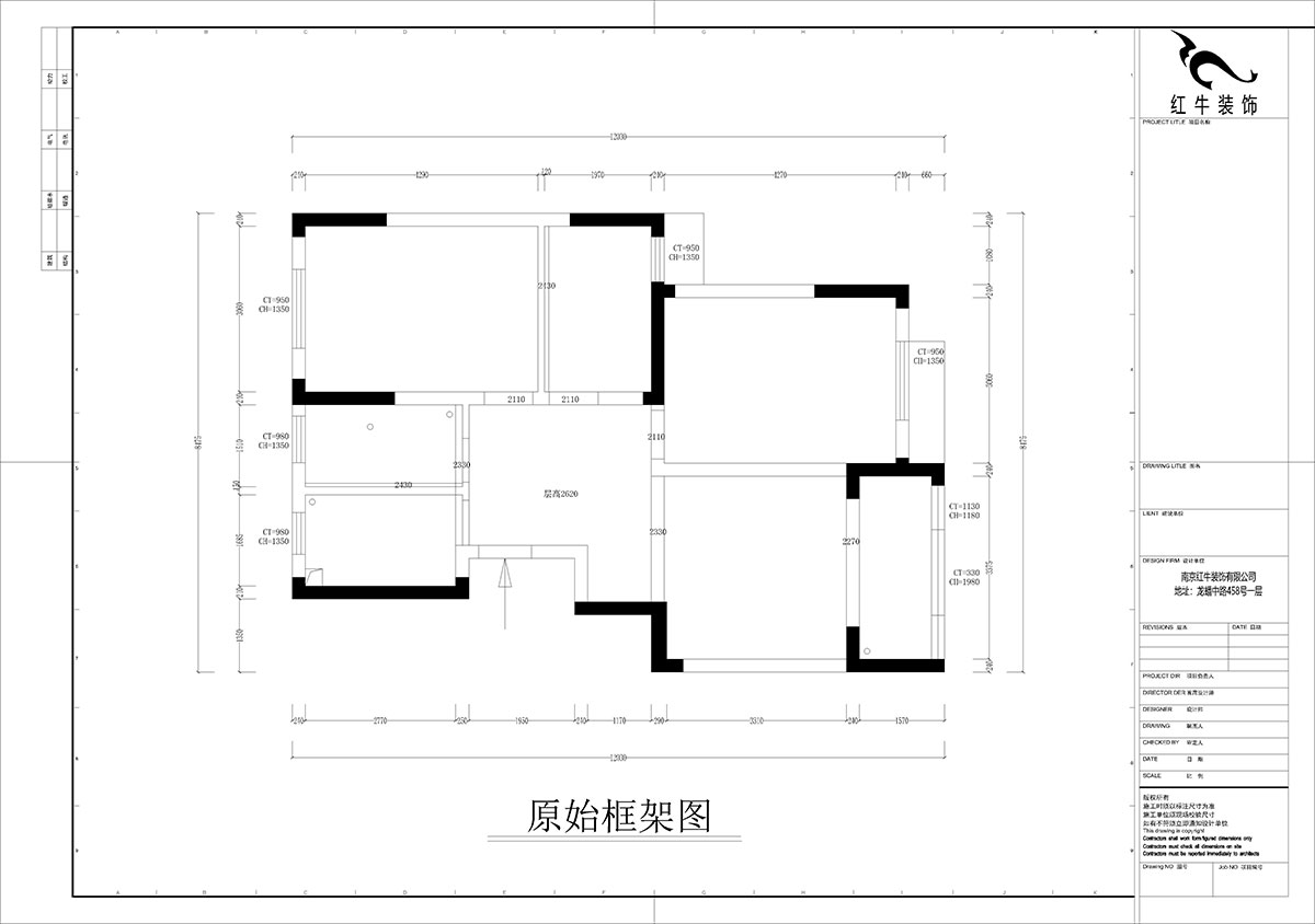 孟宪涛｜盘城新居43-2-1103-90㎡-简约风格｜3室2厅1卫｜新房装修｜定制家￥113156｜全包12万｜00_01原始框架图