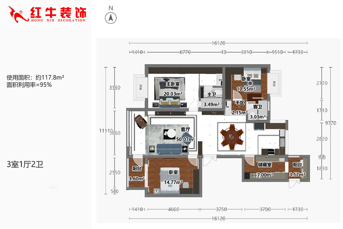 陆利民｜大光路37号7-1802-150㎡-现代简约风格｜3室2厅2卫｜老房重装｜定制家￥156600｜全包19