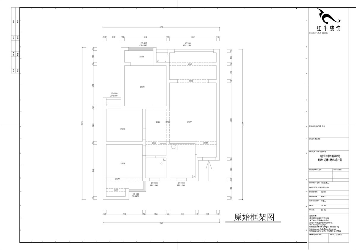 孟宪涛｜旭日爱上城星岛园5-203-90㎡-简约风格｜3室1厅1卫｜老房装修｜定制家｜全包14万｜00_01原始框架图