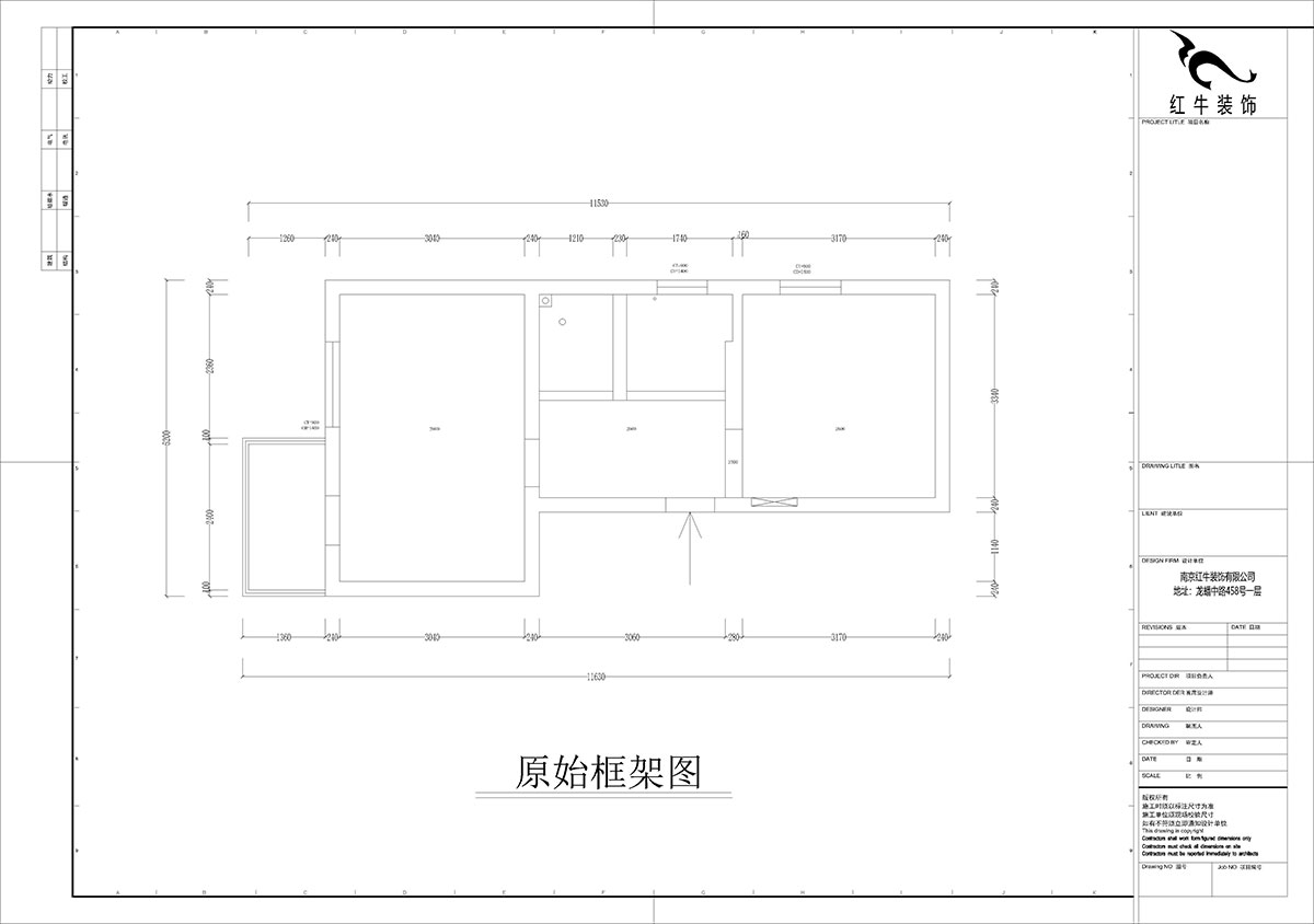 孟宪涛｜大光路菜市口1号2-2-205-50㎡-简约风格｜1室1厅1卫｜老房装修｜定制家｜全包9万｜00_01原始框架图