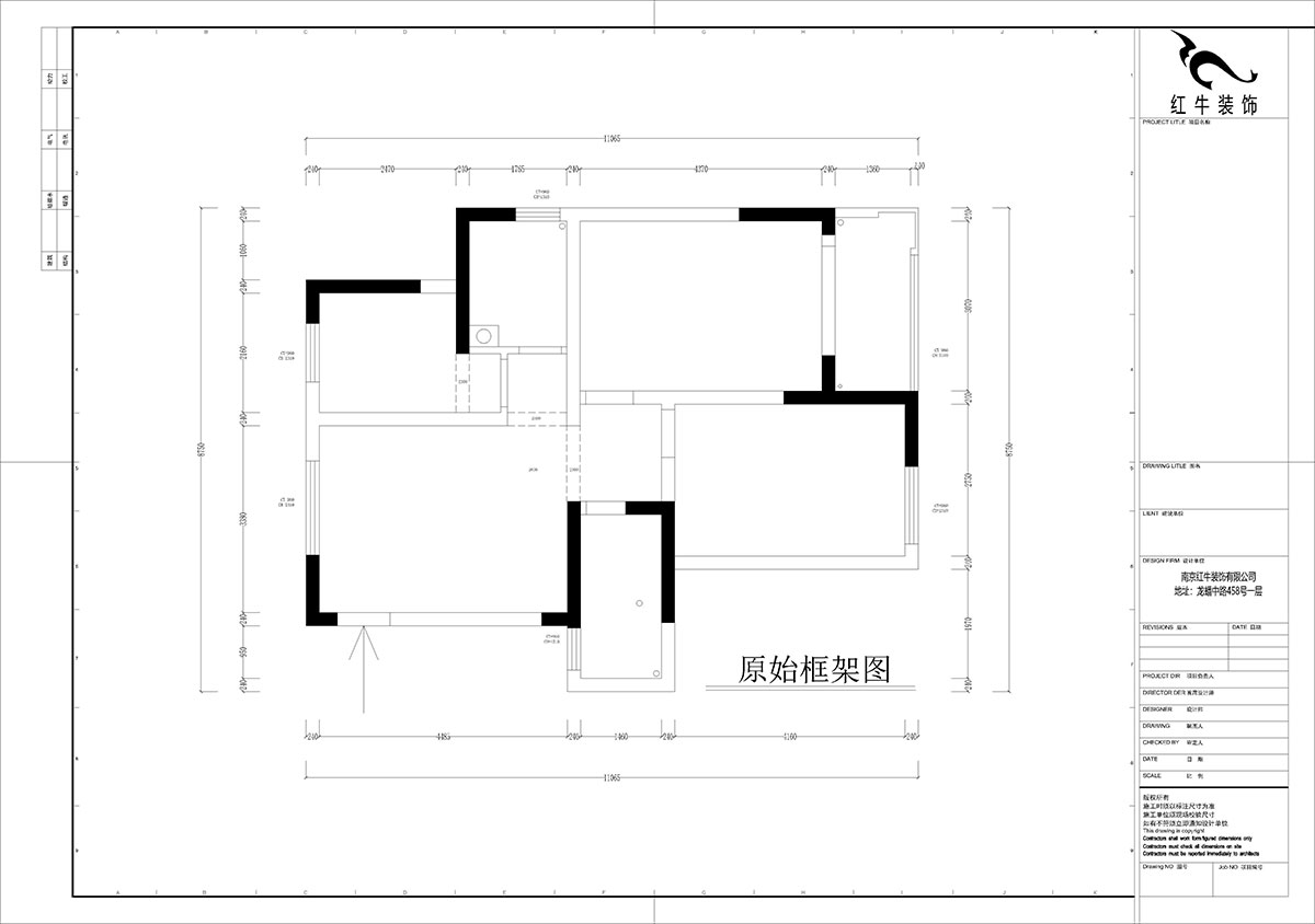 孟宪涛｜花岗幸福城玉兰园10-201-90㎡-现代简约风格｜3室1厅1卫｜老房装修｜定制家｜全包13万｜00_01原始框架图