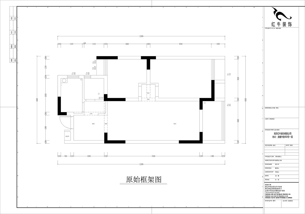 孟宪涛｜紫杨佳园2-505-85㎡-现代简约风格｜2室2厅1卫｜老房装修｜定制家｜全包12万｜00_01原始框架图