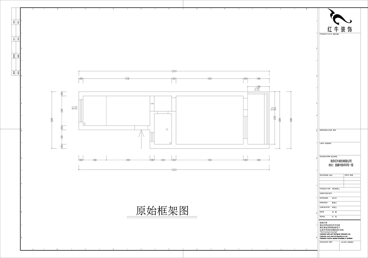 孟宪涛｜殷高巷55-301-50㎡-现代简约风格｜1室1厅1卫｜老房装修｜定制家｜全包8万｜00_01原始框架图