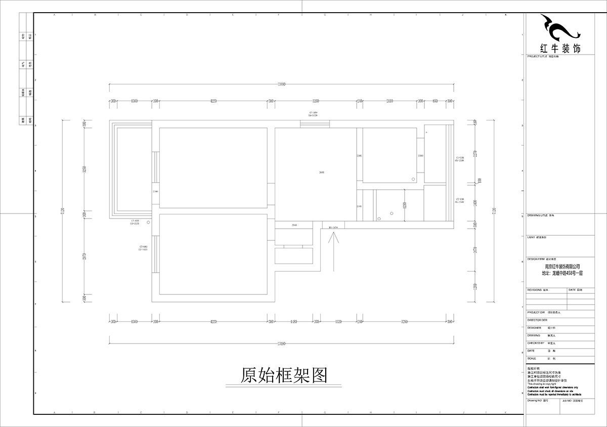 孟宪涛｜宁夏路18号3-204-70㎡-现代风格｜2室2厅1卫｜老房装修｜定制家｜全包12万｜00_01原始框架图