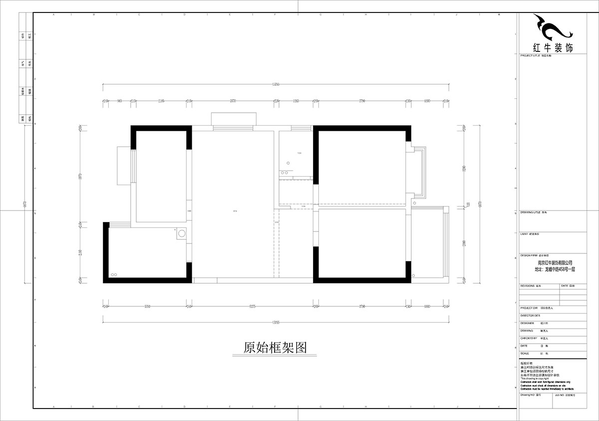 孟宪涛｜观泓雅苑A区6-2101-115㎡-法式南洋复古风格｜3室1厅2卫｜新房装修｜定制家｜全包16万｜00_01原始框架图