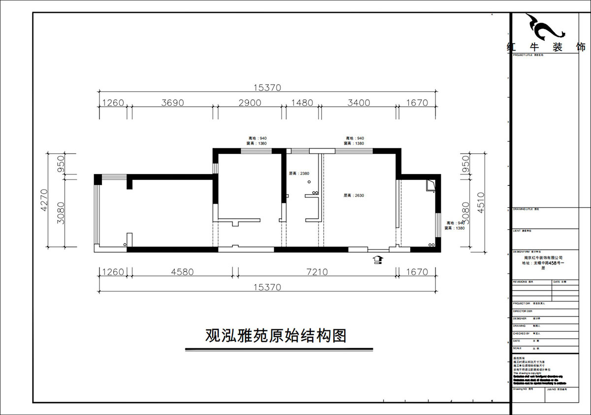 朱彦｜观泓雅苑7-7-1710-75㎡-现代简约风格｜2室1厅1卫｜新房装修｜定制家｜全包10万｜00_01原始结构图