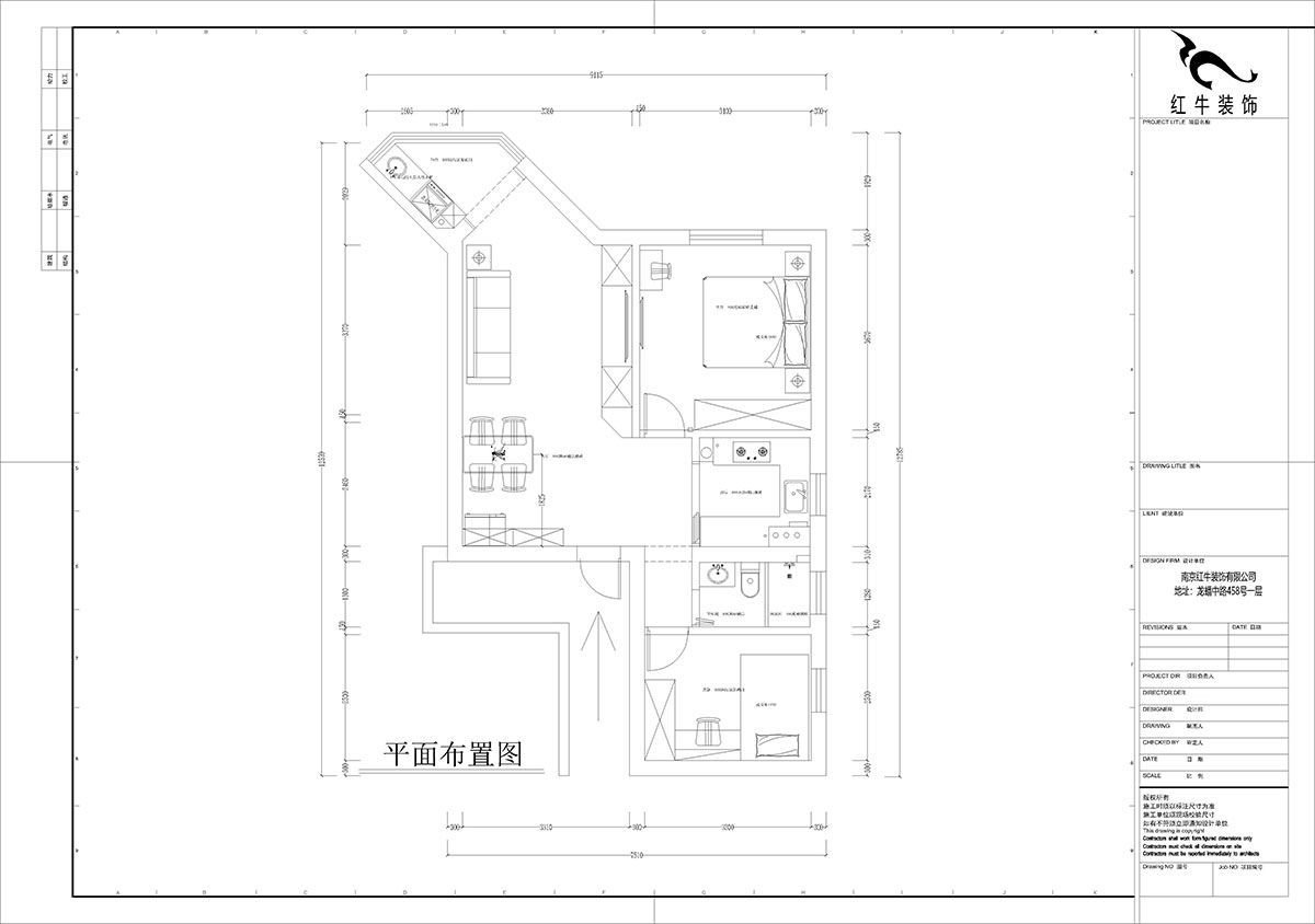 孟宪涛｜北门桥10号1508室-85㎡-现代简约风格｜2室2厅1卫｜老房装修｜定制家｜全包12万｜00_03平面布置图