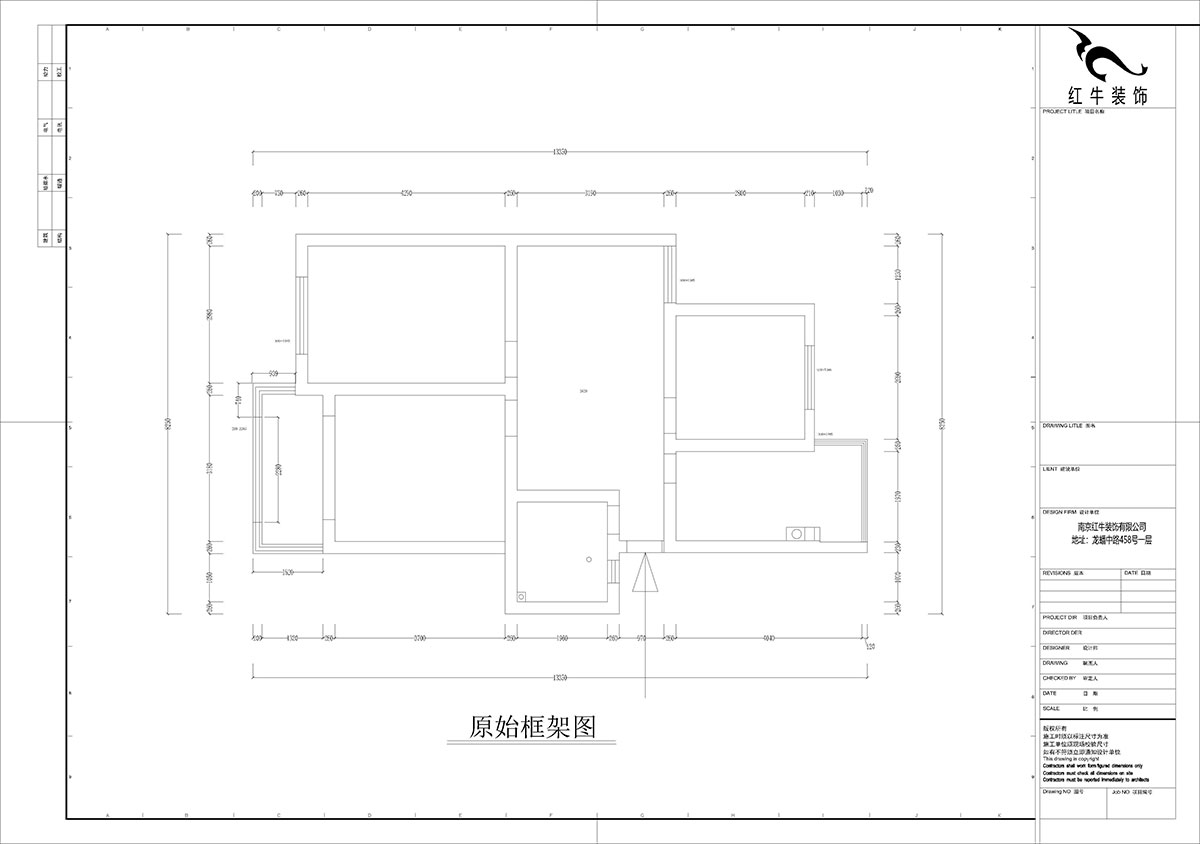 孟宪涛｜龙悦山庄7-402-82㎡-现代简约风格｜3室2厅1卫｜老房装修｜定制家｜全包12万｜00_01原始框架图