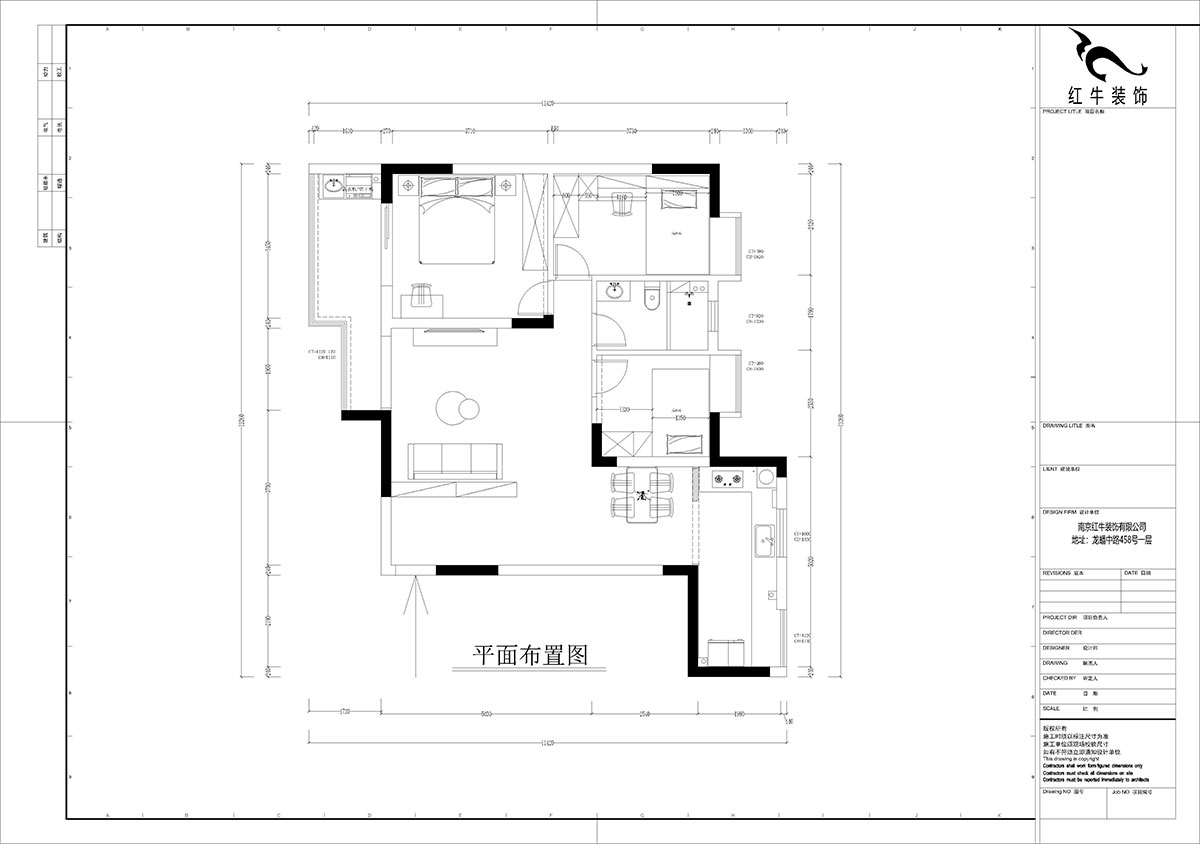 孟宪涛｜桥西苑2-1-1104-108㎡-简约风格｜3室2厅1卫｜老房装修｜定制家｜全包14万｜00_02平面布置图