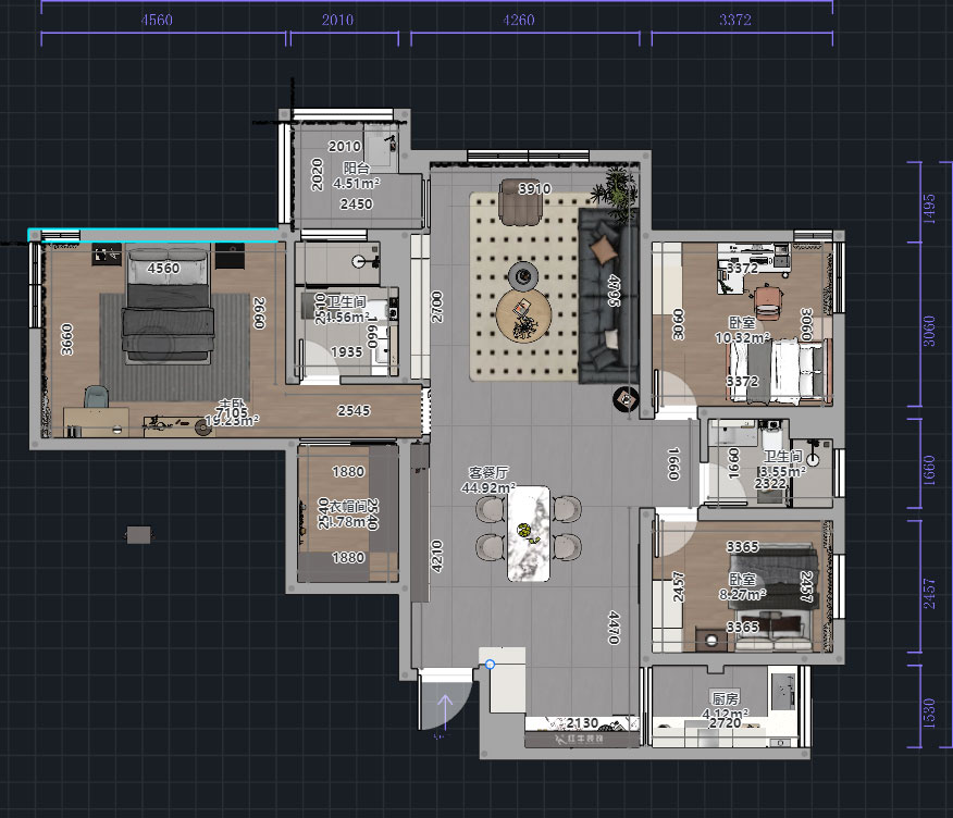 熊皓宇｜仁恒江湾城翠竹苑-140㎡-现代风格｜3室2厅2卫｜老房装修｜定制家｜全包14