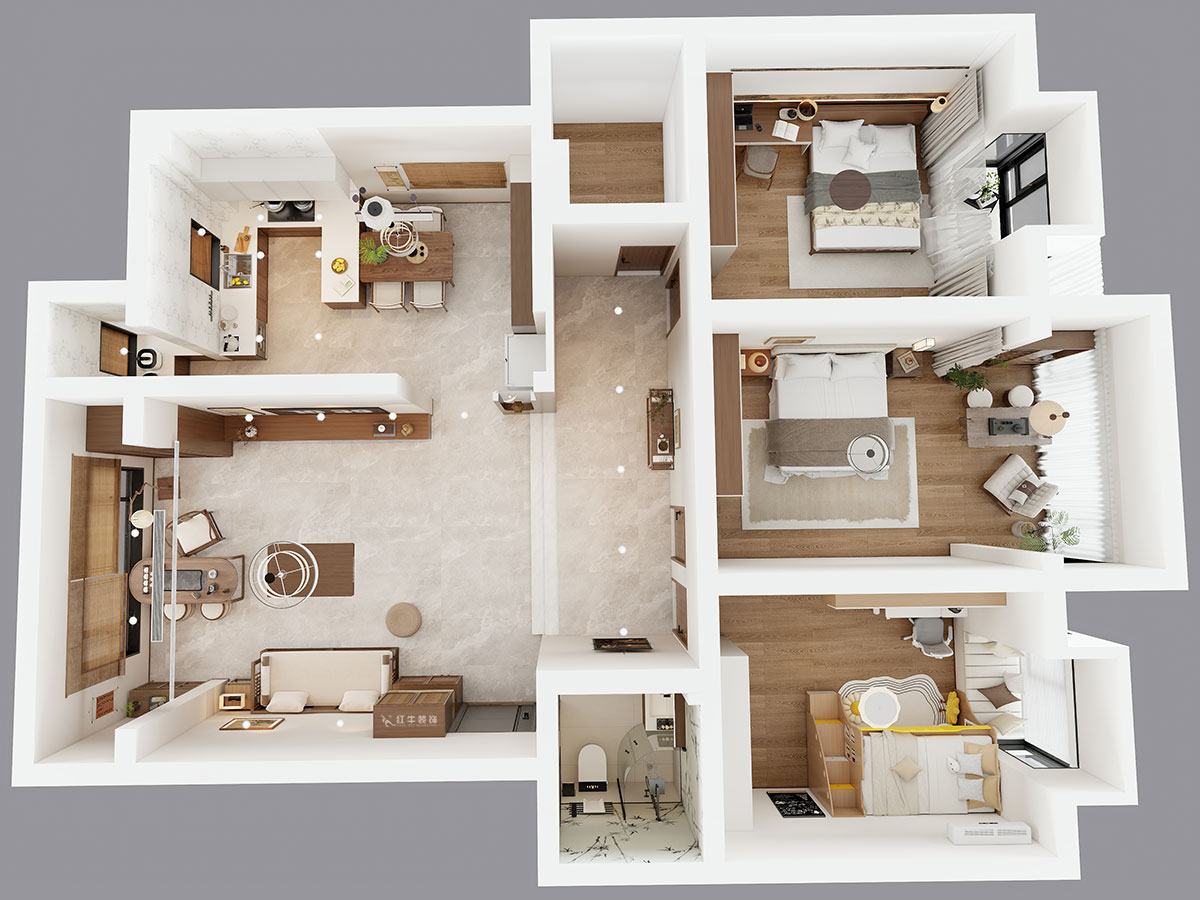 魏明花|新理想佳园38-603-140㎡-宋氏美学风格|3室2厅2卫|二手房装修|定制家|全包14