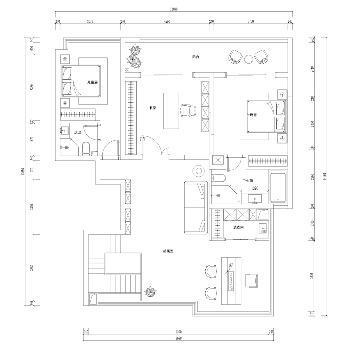 1200刘晓芳｜高淳中交荣域花园D区23-602-260㎡-中古风格｜跃层｜7室2厅4卫｜新房装修｜半包17